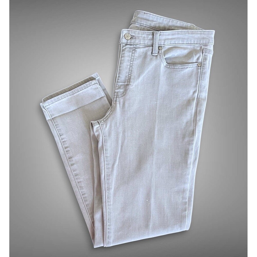 Talbots Flawless Slim Ankle Light Grey Stretch Denim Pants Women’s 10